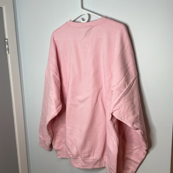 Merry Merry Merry Christmas Pink Holiday Christmas Sweatshirt Plus Size 2XL - Picture 8 of 11